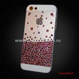 Чехол на айфон с разноцветными кристаллами Swarovski (Австрия)  www.crystalmary.ru