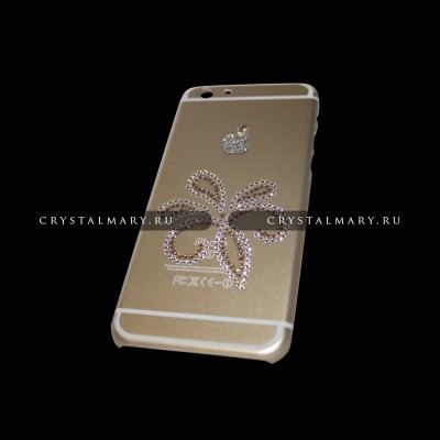 Золотой чехол на айфон www.crystalmary.ru