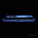 Металлический бампер для айфона синий с кристаллами Сваровски  www.crystalmary.ru