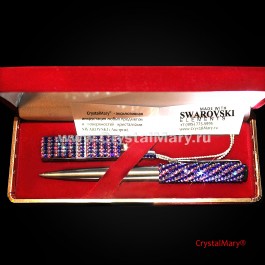 Набор ручка Parker с флеш картой Transcend 16Gb с кристаллами Swarovski  www.crystalmary.ru