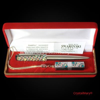 Подарочный набор ручка Parker с флеш картой Transcend www.crystalmary.ru