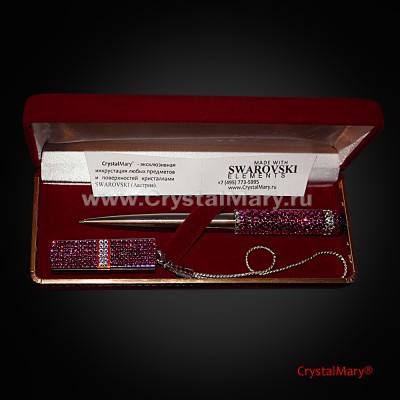 Подарочный набор ручка Parker с флешкой "Фуксия"  www.crystalmary.ru