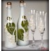Декор бутылки шампанского на свадьбу  www.crystalmary.ru