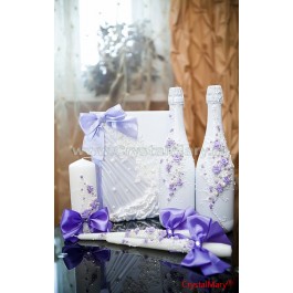 Свадебные бутылки шампанского  www.crystalmary.ru