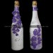 Свадебные бутылки в сиреневом варианте декора www.crystalmary.ru