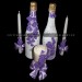 Свадебные бутылки в сиреневом варианте декора www.crystalmary.ru