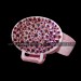 Подарок новорожденной девочке: для соски держатель с розовыми кристаллами Сваровски (Австрия) www.crystalmary.ru
