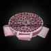 Подарок новорожденной девочке: для соски держатель с розовыми кристаллами Сваровски (Австрия) www.crystalmary.ru