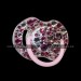 Соска Avent с прищепкой - держателем, инкрустированные розовыми кристаллами Swarovski (Австрия)  www.crystalmary.ru