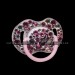 Соска Avent с прищепкой - держателем, инкрустированные розовыми кристаллами Swarovski (Австрия)  www.crystalmary.ru