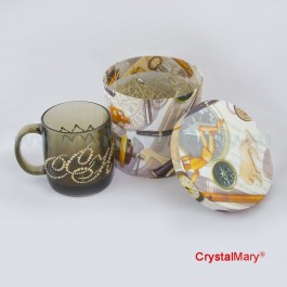 Чашка со стразами  www.crystalmary.ru