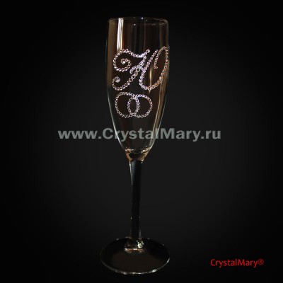 Роспись свадебных бокалов  www.crystalmary.ru