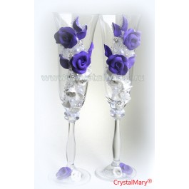 Красивые свадебные бокалы  www.crystalmary.ru