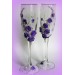 Свадебные бокалы со стразами и цветами www.crystalmary.ru