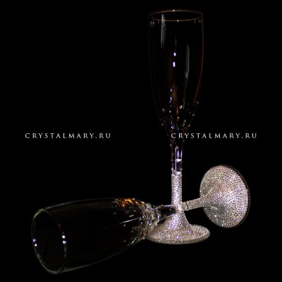 Новогодние бокалы со стразами Swarovski (Австрия) www.crystalmary.ru