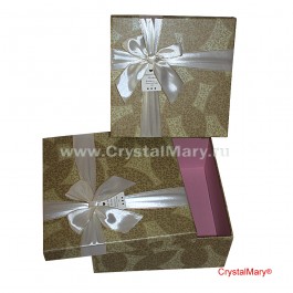 Большая подарочная коробка с бантом  www.crystalmary.ru
