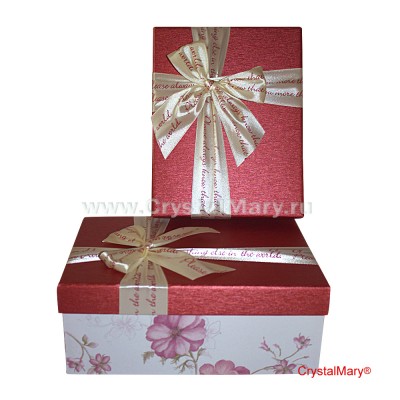 Красивая подарочная коробка с крышкой  www.crystalmary.ru