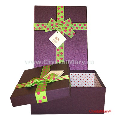 Подарочная коробка с крышкой www.crystalmary.ru