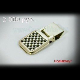 Держатель для денег со стразами  www.crystalmary.ru