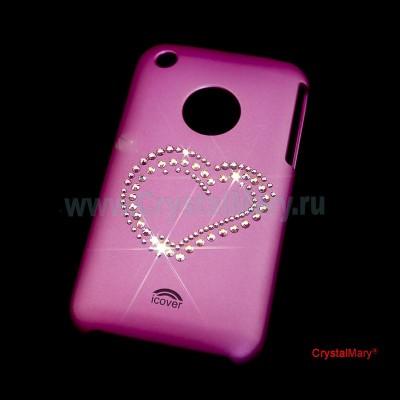 Крышка на iPhone 3G: Сердце www.crystalmary.ru