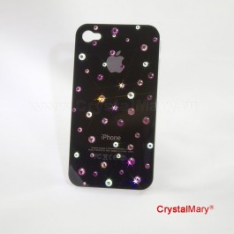 Крышка на iPhone 4G/S черная www.crystalmary.ru