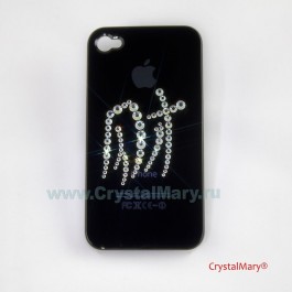Панель на iPhone 4G Любовь и счастье  www.crystalmary.ru