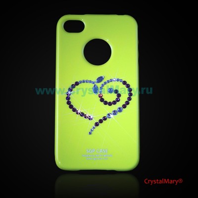 Панель iPhone Сердечко www.crystalmary.ru
