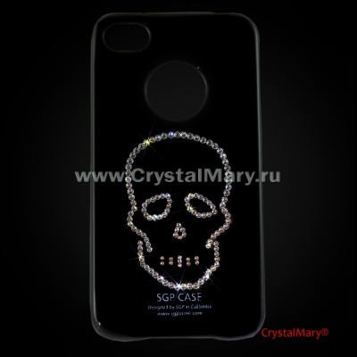 Чехол SGP для iPhone 4 черный: "Череп" www.crystalmary.ru