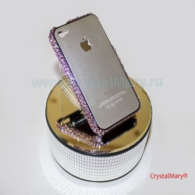 Бампер для iPhone 4 в нежно сиреневом www.crystalmary.ru