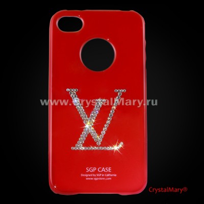 Чехол SGP для iPhone 4 красный Louis Vuitton www.crystalmary.ru