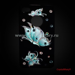 Icover для iPhone 4S и 4, бабочки  www.crystalmary.ru