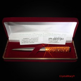 Parker. Ручка со стразами Swarovski. Цвет кристаллов Sun  www.crystalmary.ru