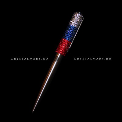 Ручка: Российский флаг  www.crystalmary.ru