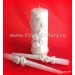 Свадебные свечи белые  www.crystalmary.ru