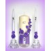 Свадебные свечи сиреневые варианты  www.crystalmary.ru