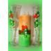 Свадебные свечи с ягодами  www.crystalmary.ru