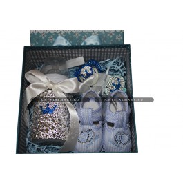 Подарок новорожденному: avent набор с кристаллами Swarovski (Австрия) www.crystalmary.ru
