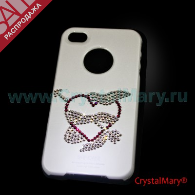 Крышка на iPhone 4G/S: Сердце со стрелой www.crystalmary.ru