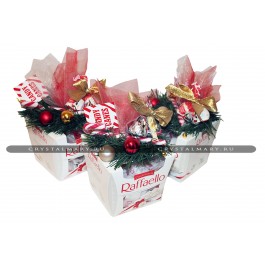 Новогодние подарки конфеты Рафаэлло www.crystalmary.ru